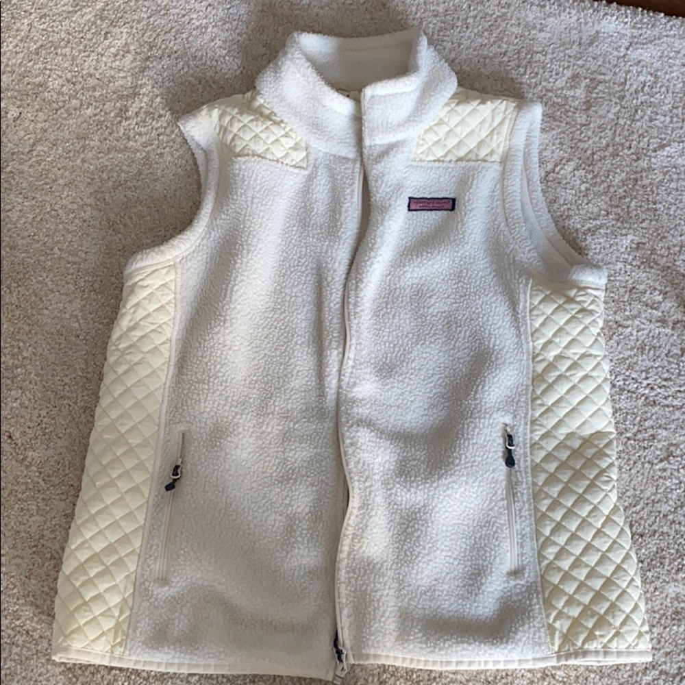 Vineyard Vines | Zip Front Sherpa Fleece Vest L